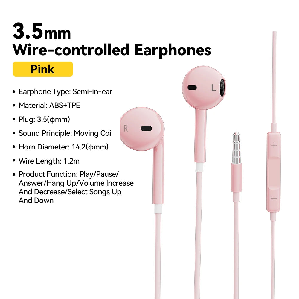 Essager 3.5mm Wired Earphones with Microphone