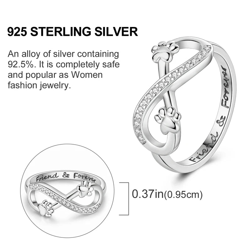 925 Sterling Silver Infinite Love Cubic Zircon Ring