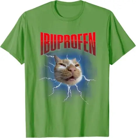 Funny Ibuprofen Cat Meme T-Shirt – Unisex Graphic Cotton Tee