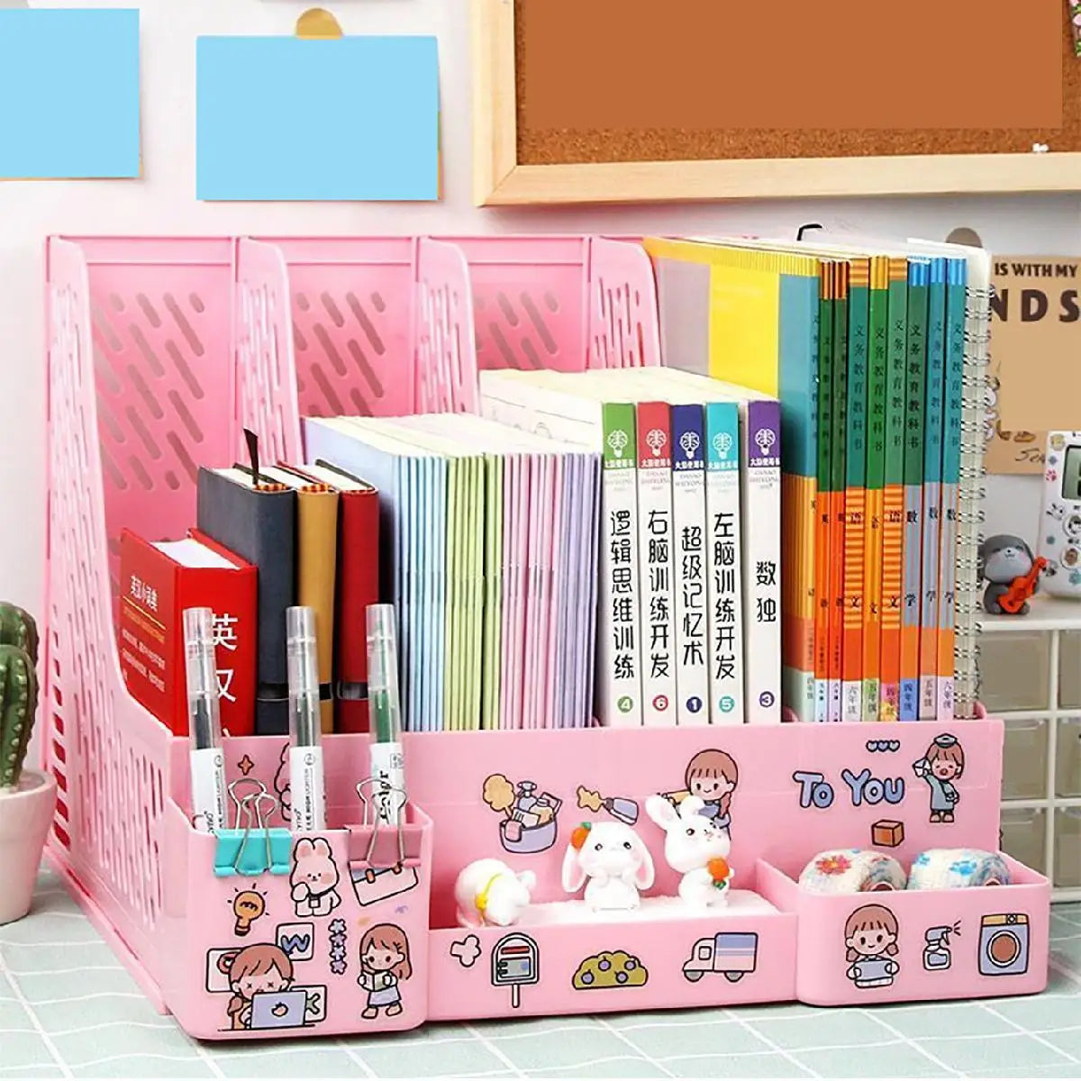 Multi-color File Storage & Organizer Rack