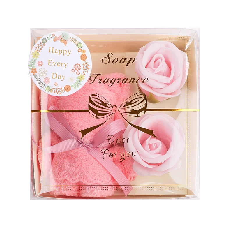 Towel Bear Soap Flower Gift Box