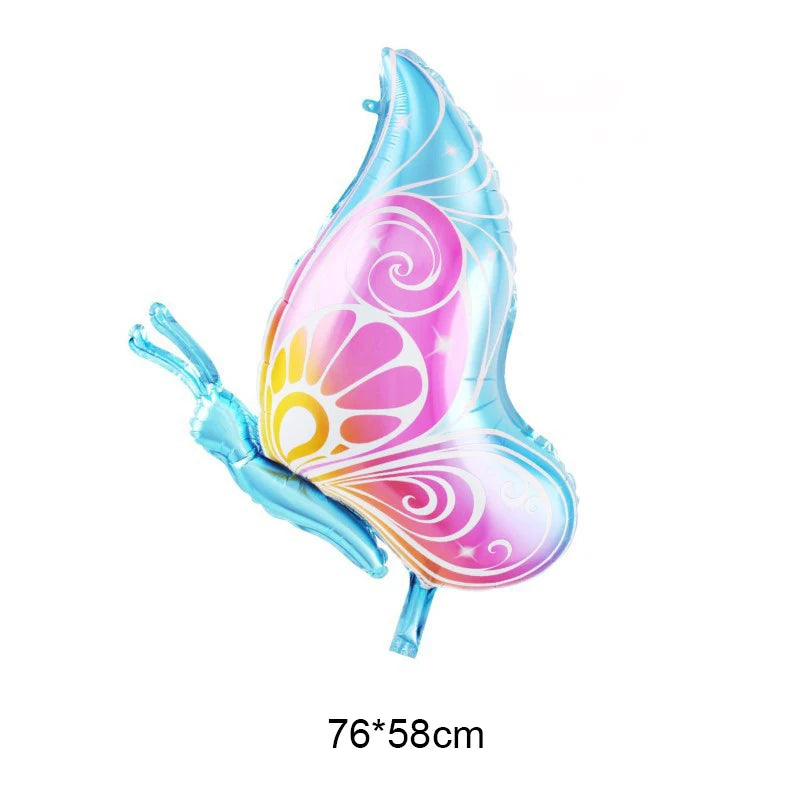 Large Butterfly Aluminum Foil Balloon - Party Decor & Photo Prop