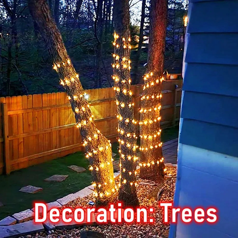USB LED Copper Wire Fairy String Lights – 8-Mode Holiday & Party Garland