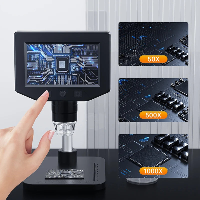 4.3-Inch LCD Digital Microscope 1000X Zoom 1080P HD Portable USB Microscope