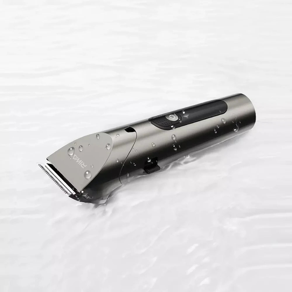 RIWA Professional Cordless Hair Clipper – USB Rechargeable LCD Grooming Kit