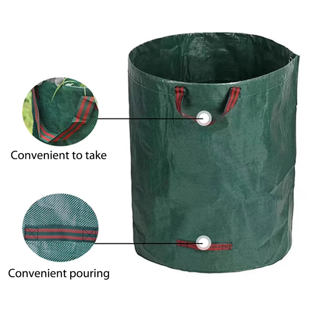 Reusable Heavy-Duty Garden Waste Bag – Waterproof Foldable Yard Leaf & Trash Container