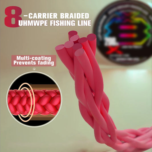 Xbraid Upgrade X8 Multicolor 8-Strand Braided Fishing Line