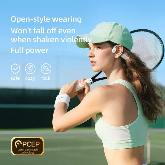 POLVCDG X9 Bone Conduction Earphones 32G IPX8 Waterproof Open Design