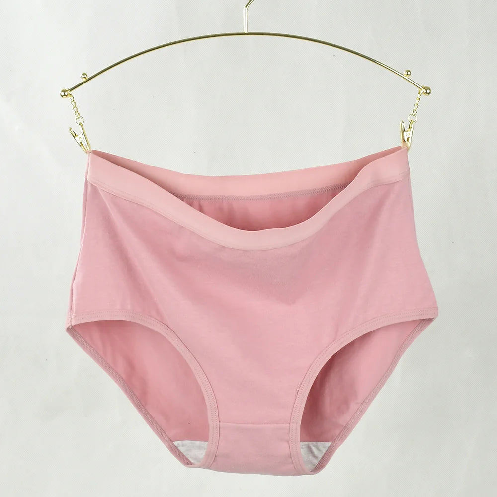 Pure Cotton Women's High-Waist Briefs & Mom Underwear