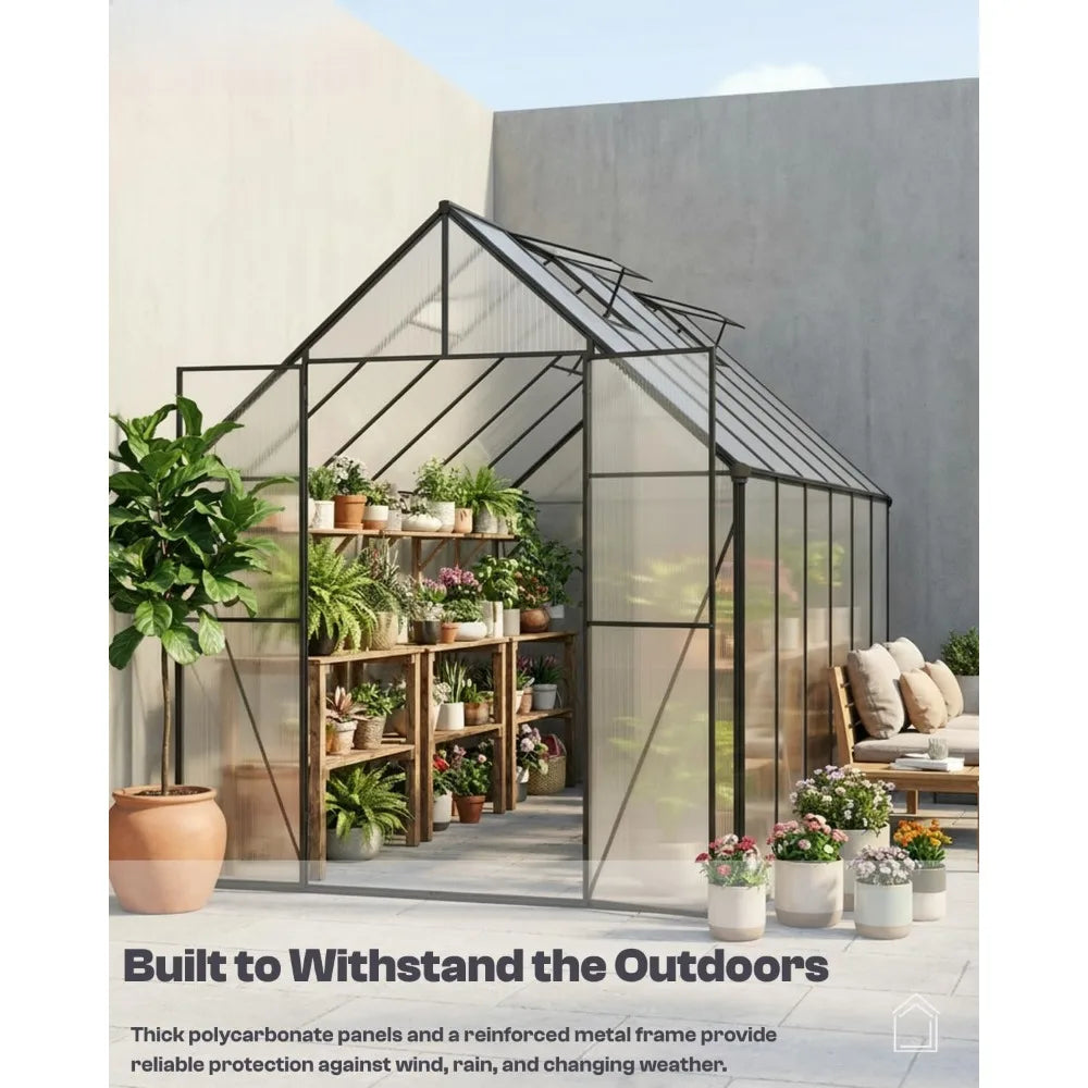 Heavy Duty Walk-in Polycarbonate Greenhouse