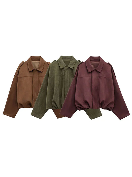 Women's Vintage O-Neck Single-Breasted Jacket