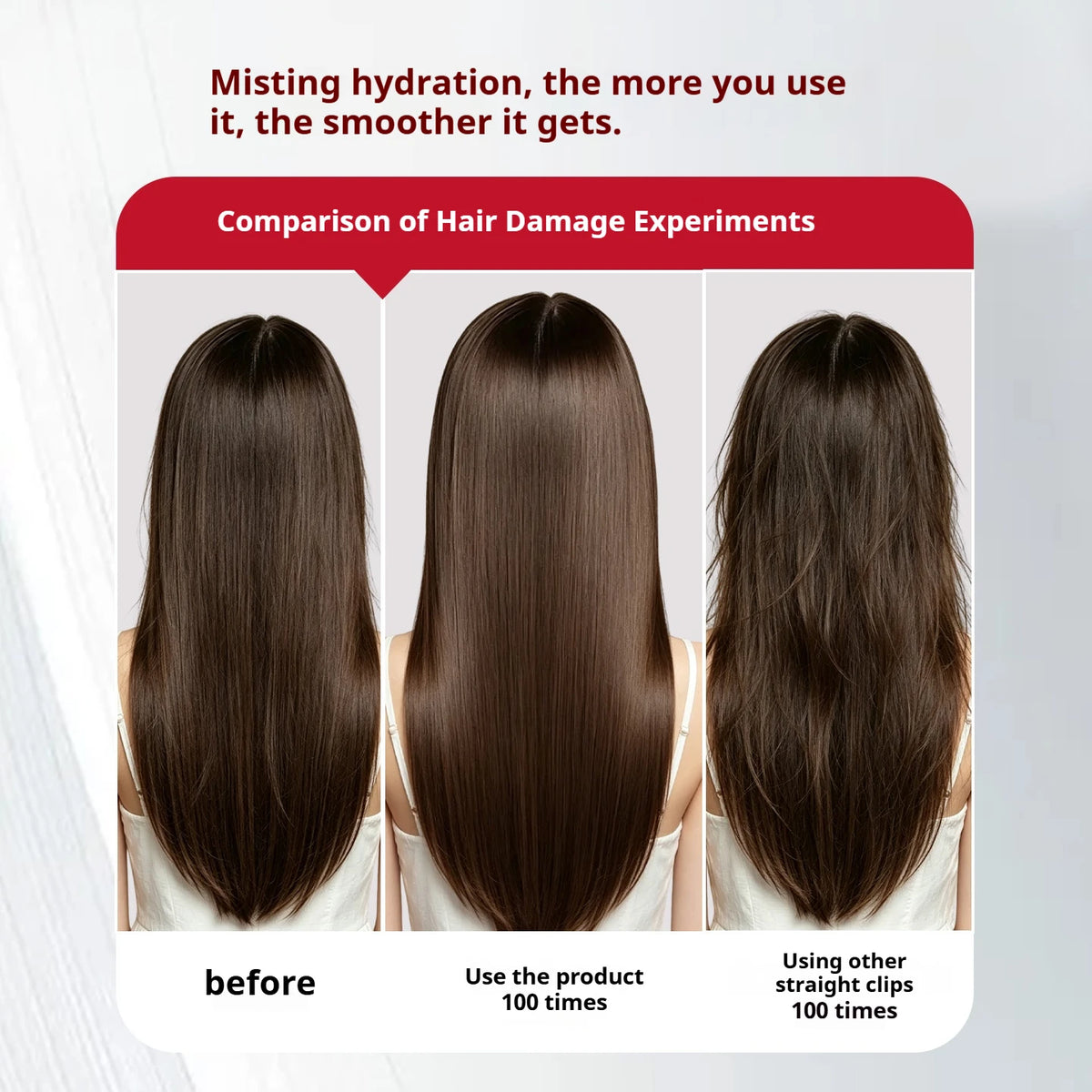 3-in-1 Cold Mist Ceramic Hair Straightener & Steam Flat Iron