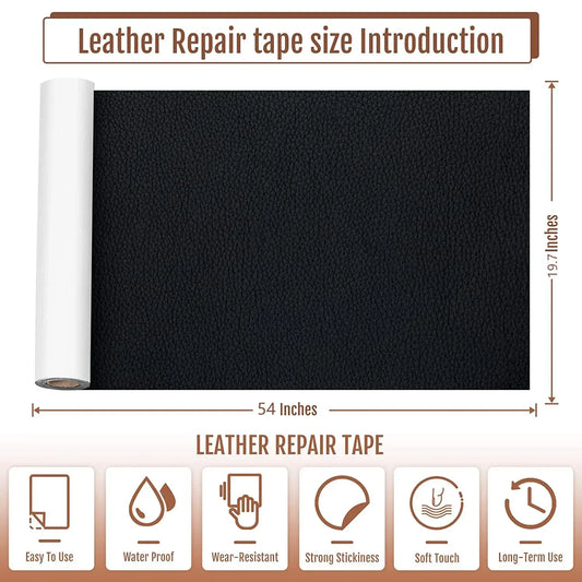 Self-Adhesive Leather Repair Patch Sticker (200x137cm) – Large PU Leather Patch for Couches & Automotive