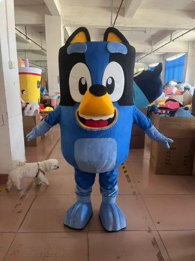 Blue Dog Cartoon Mascot Costume – Full Body Adult Character Outfit