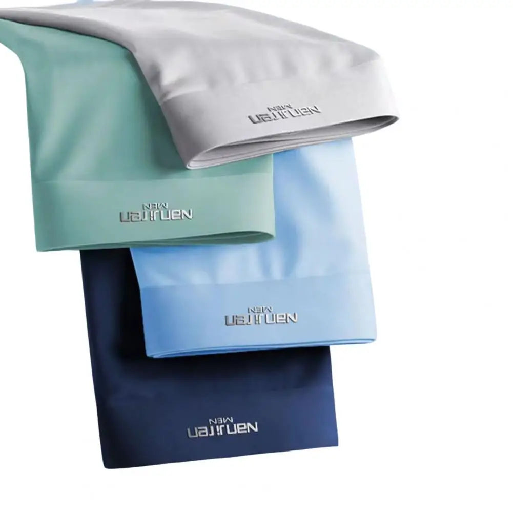 4pcs Ice Silk Cool Breathable Thin Boxers