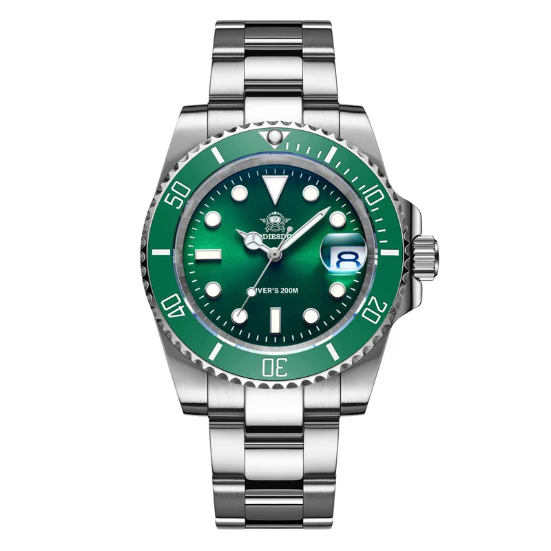 ADDIESDIVE 200M Waterproof Men's Stainless Steel Quartz Dive Watch