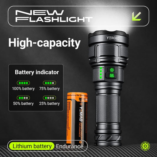 Ultra Bright Type-C Rechargeable LED Tactical Flashlight