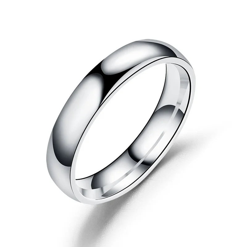 Simple 6mm Titanium Wedding Band - Hypoallergenic Couple Ring
