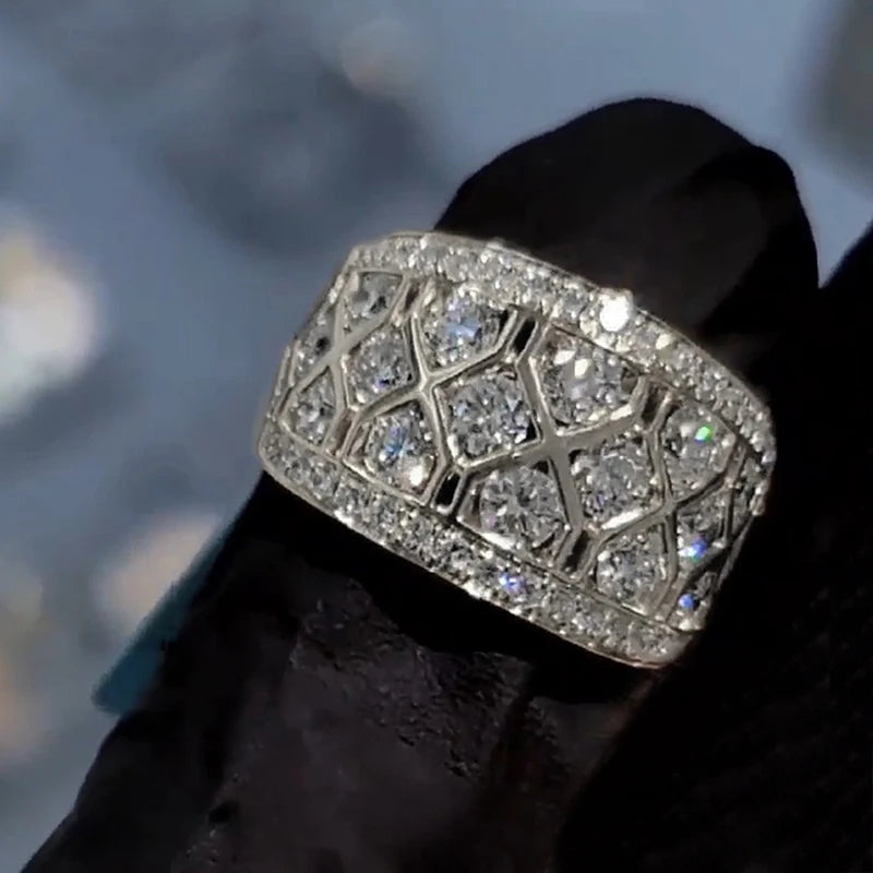 Huitan Gorgeous Full Ring with Cubic Zircons