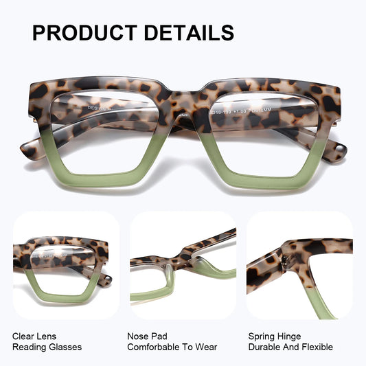 CATMONROE Large Frame Reading Glasses