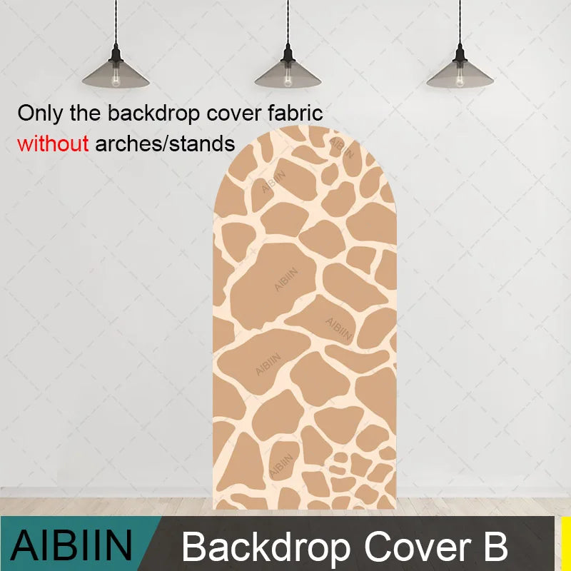 Giraffe Print Arch Backdrop Cover Party Decorations