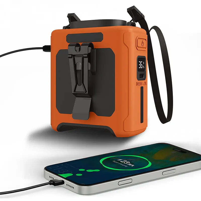 10000mAh Waist Fan with 5 Speeds & Light