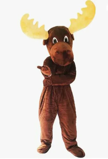 Adult Moose Elk Cartoon Mascot Costume – Holiday Party Fullsuit