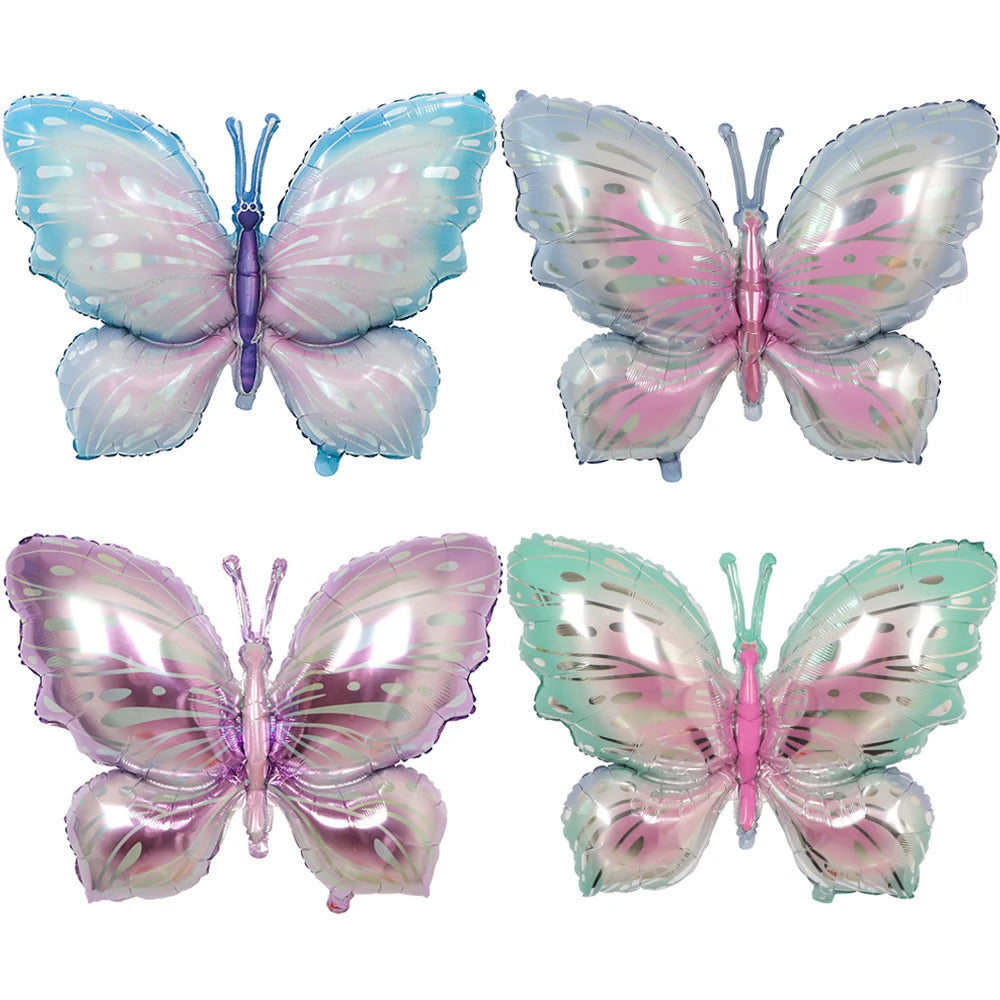 Large Butterfly Aluminum Foil Balloon - Party Decor & Photo Prop