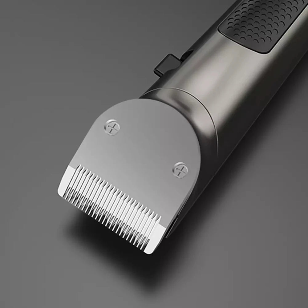 RIWA Professional Cordless Hair Clipper – USB Rechargeable LCD Grooming Kit