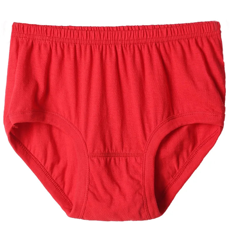 Men's 100% Cotton Breathable High-Waist Briefs