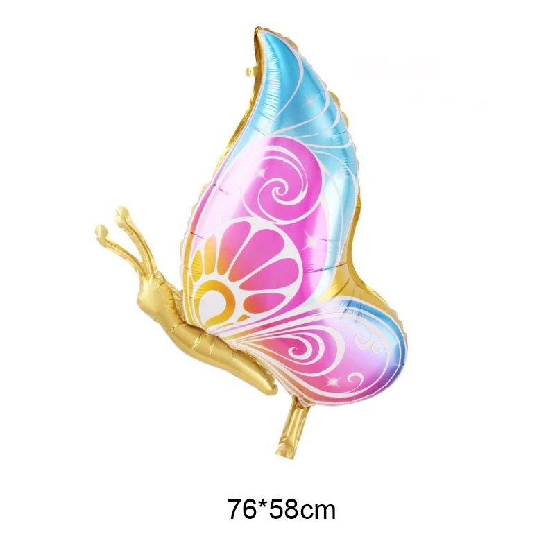 Large Butterfly Aluminum Foil Balloon - Party Decor & Photo Prop