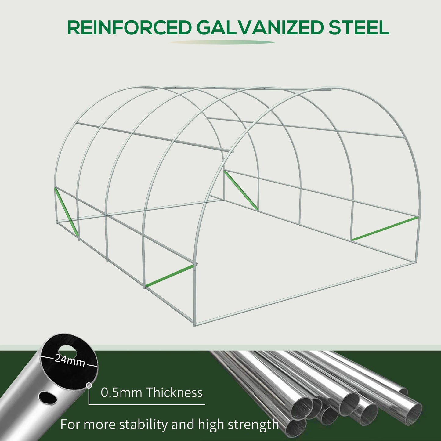 20' X 10' X 7' Greenhouse Large Walk-In