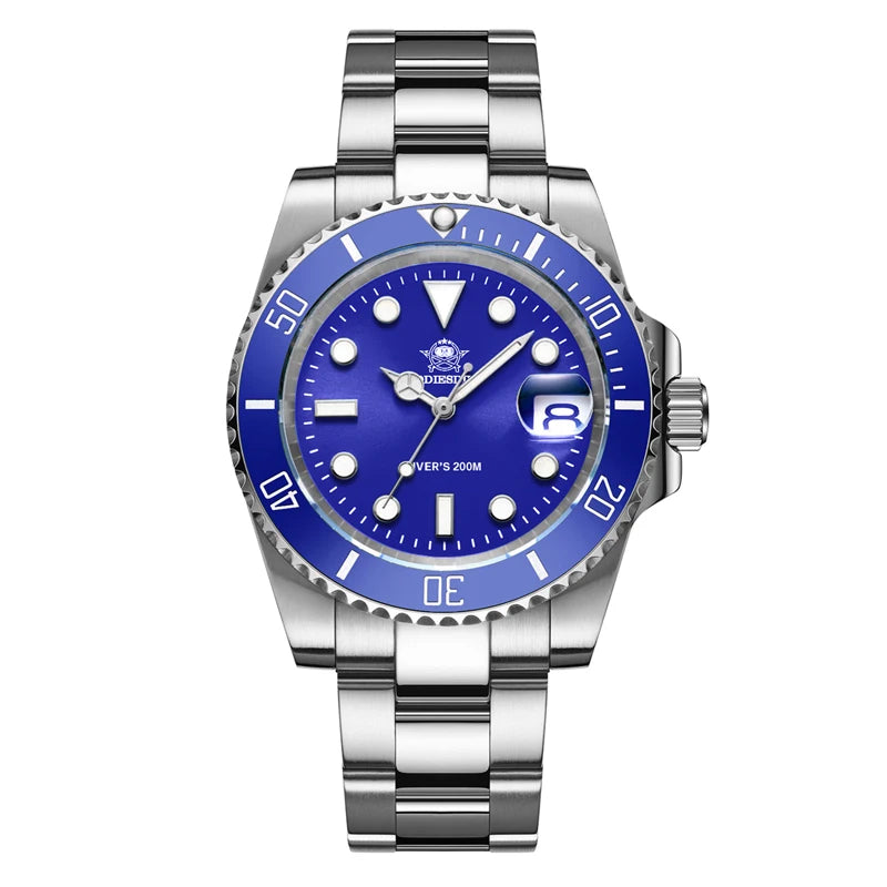 ADDIESDIVE 200M Waterproof Men's Stainless Steel Quartz Dive Watch