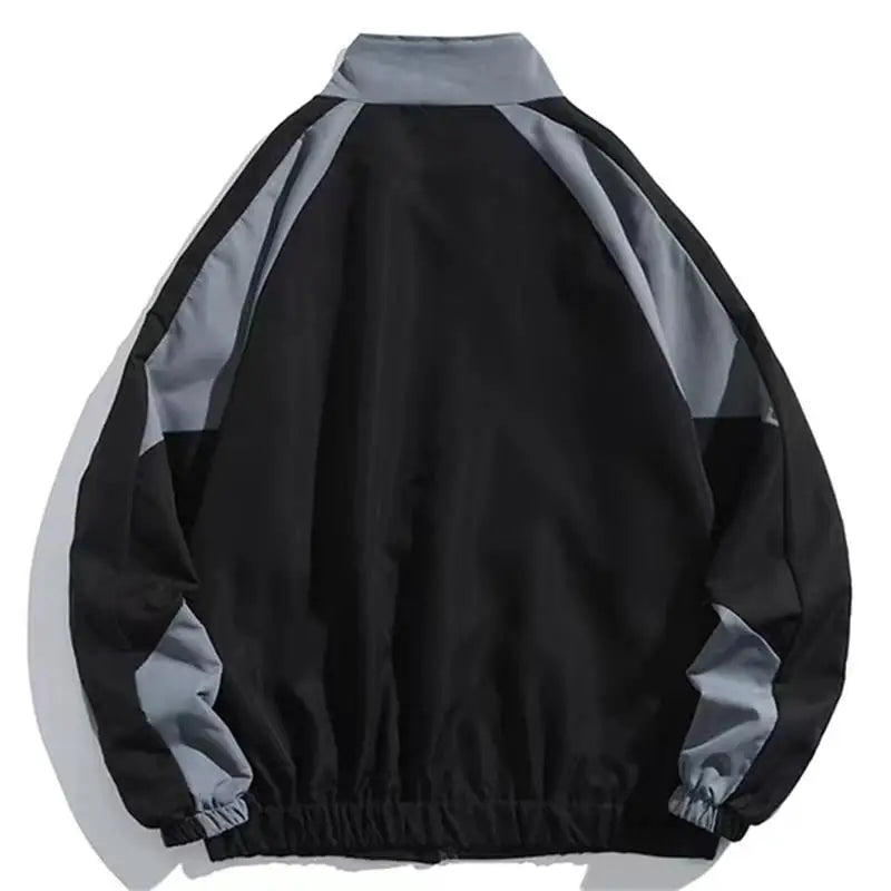 Men's Hip Hop Streetwear Patchwork Windbreaker Varsity Jacket