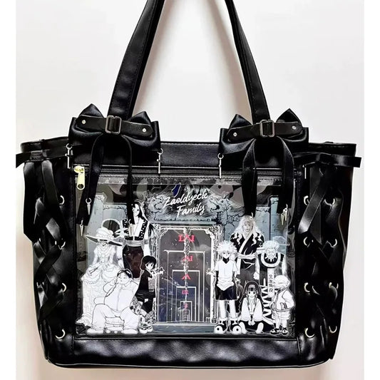 Japanese Cute Ribbon Ita Bag Transparent Lolita Tote Bag