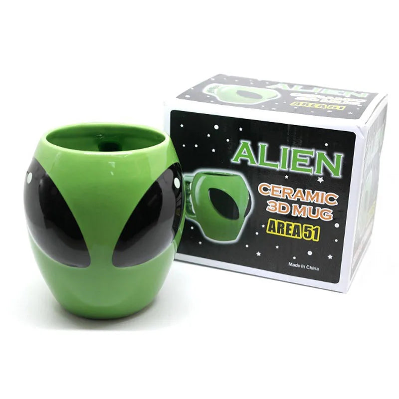 Green Alien Ceramics Coffee Mug