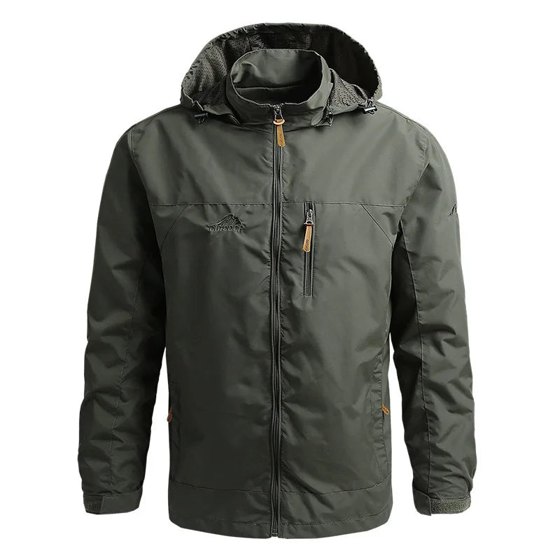 Men's Tactical Waterproof Windbreaker Outdoor Hooded Jacket