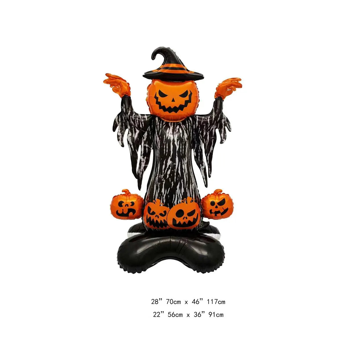 Halloween Inflatable Standing Bat & Pumpkin Foil Balloons Party Decor