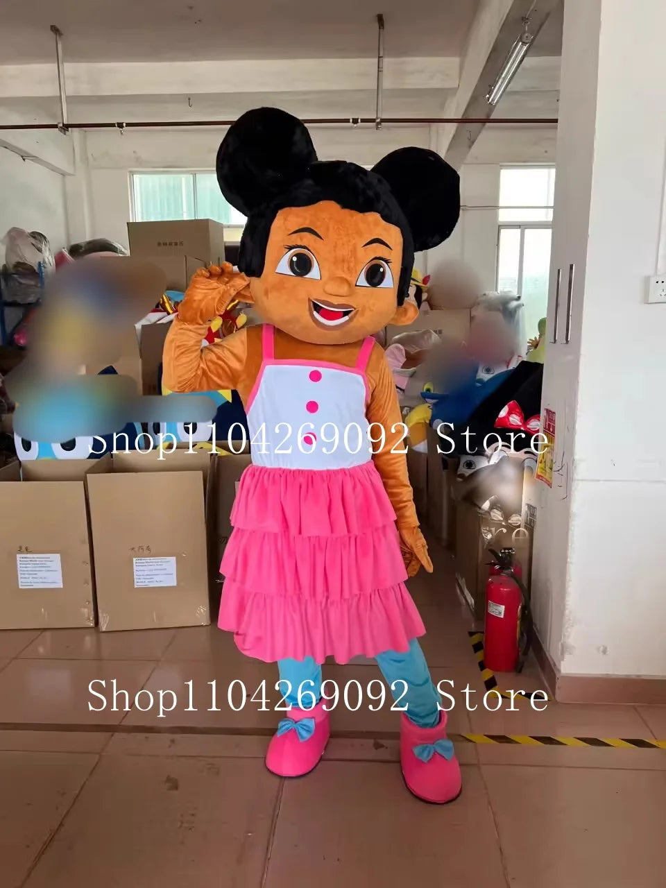 Gracie Corner Little African Girl Mascot Costume Set