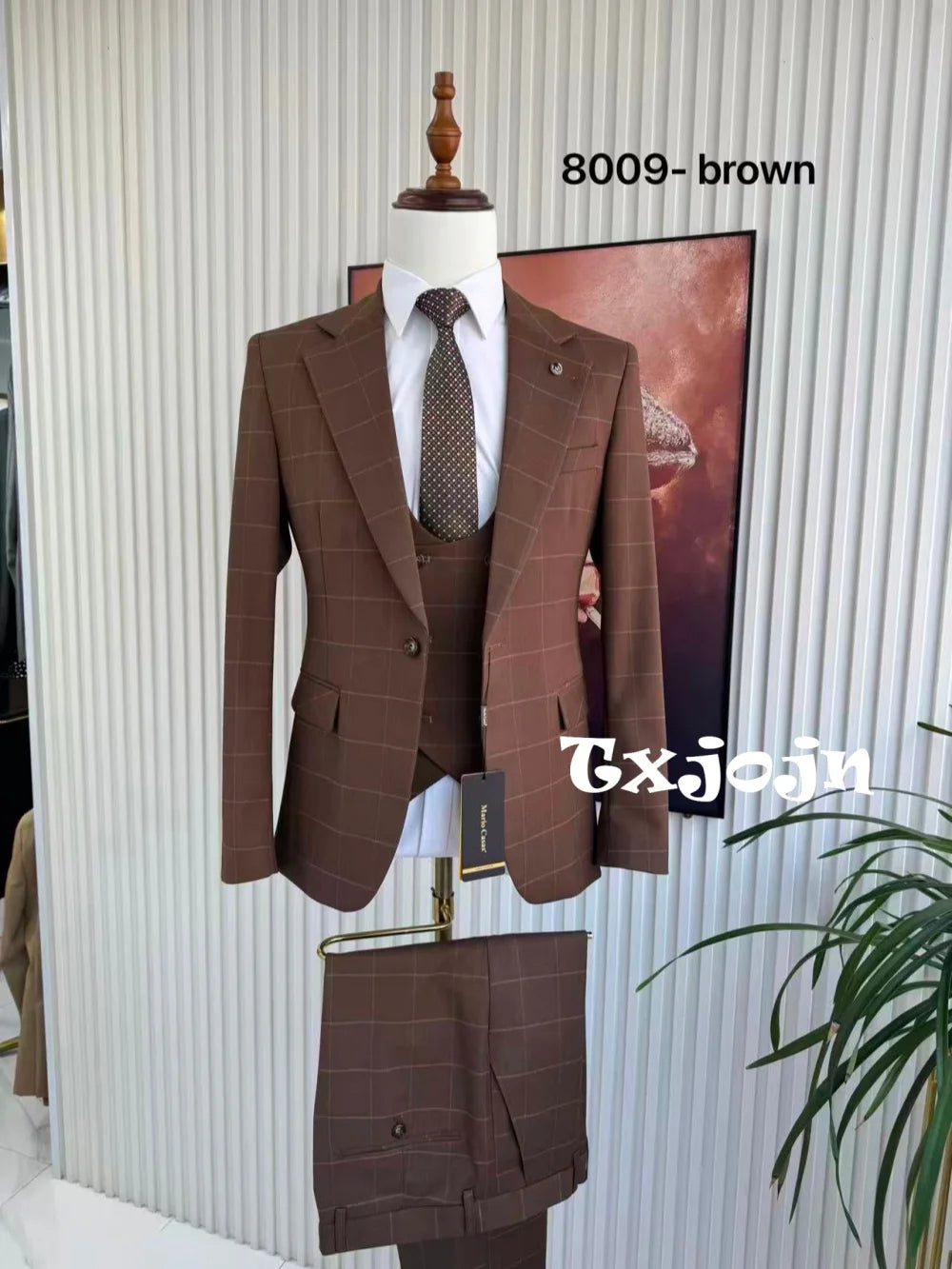 Txjojn Men's Classic Slim-Fit Formal Business Suit Set