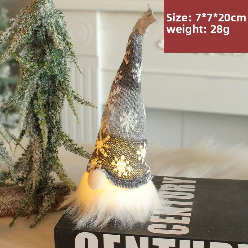 Christmas LED Light-Up Plush Gnome Ornament