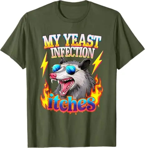 My Yeast Infection Looks Like Cottage Cheese Inappropriate Humor Graphic T-Shirt