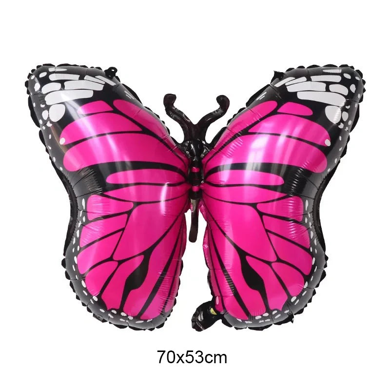 Large Butterfly Aluminum Foil Balloon - Party Decor & Photo Prop