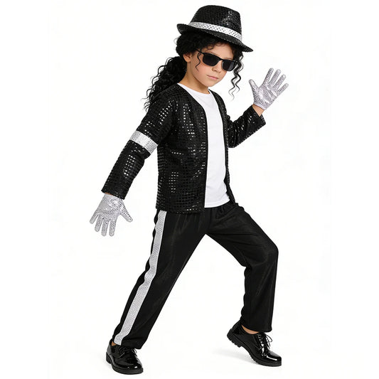 Kids' Michael Jackson Inspired Pop Star Costume Set