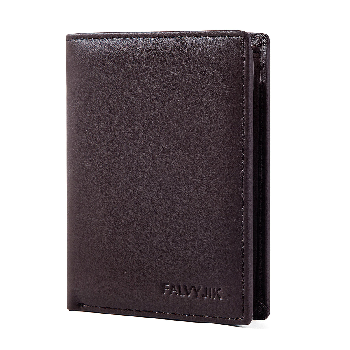 Men's Genuine Leather Bifold Wallet with Zipper Coin Pocket