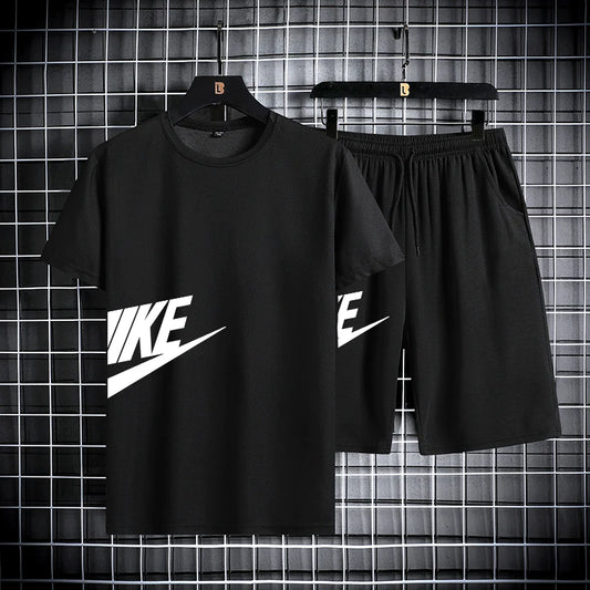 Short-sleeved Quick Drying Shirt and Athletic Shorts Set