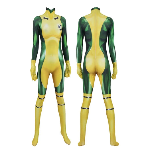 Women's Superhero Rogue Cosplay Jumpsuit Costume