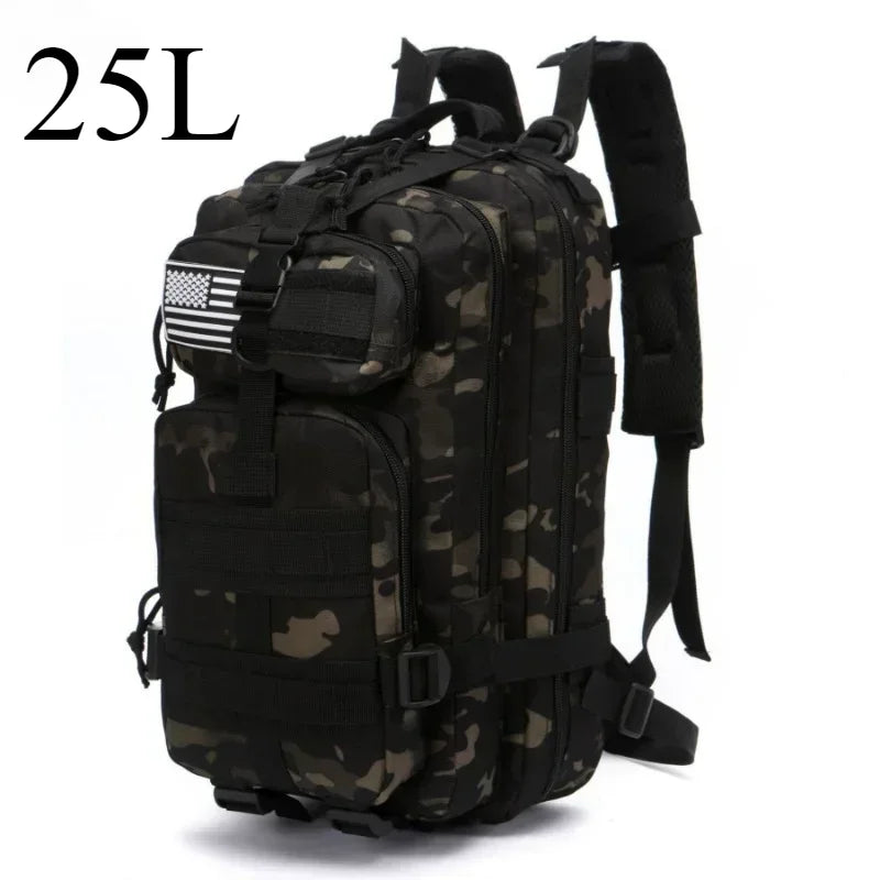 25L/50L Tactical Molle Backpack for Hiking, Camping & Outdoor Travel