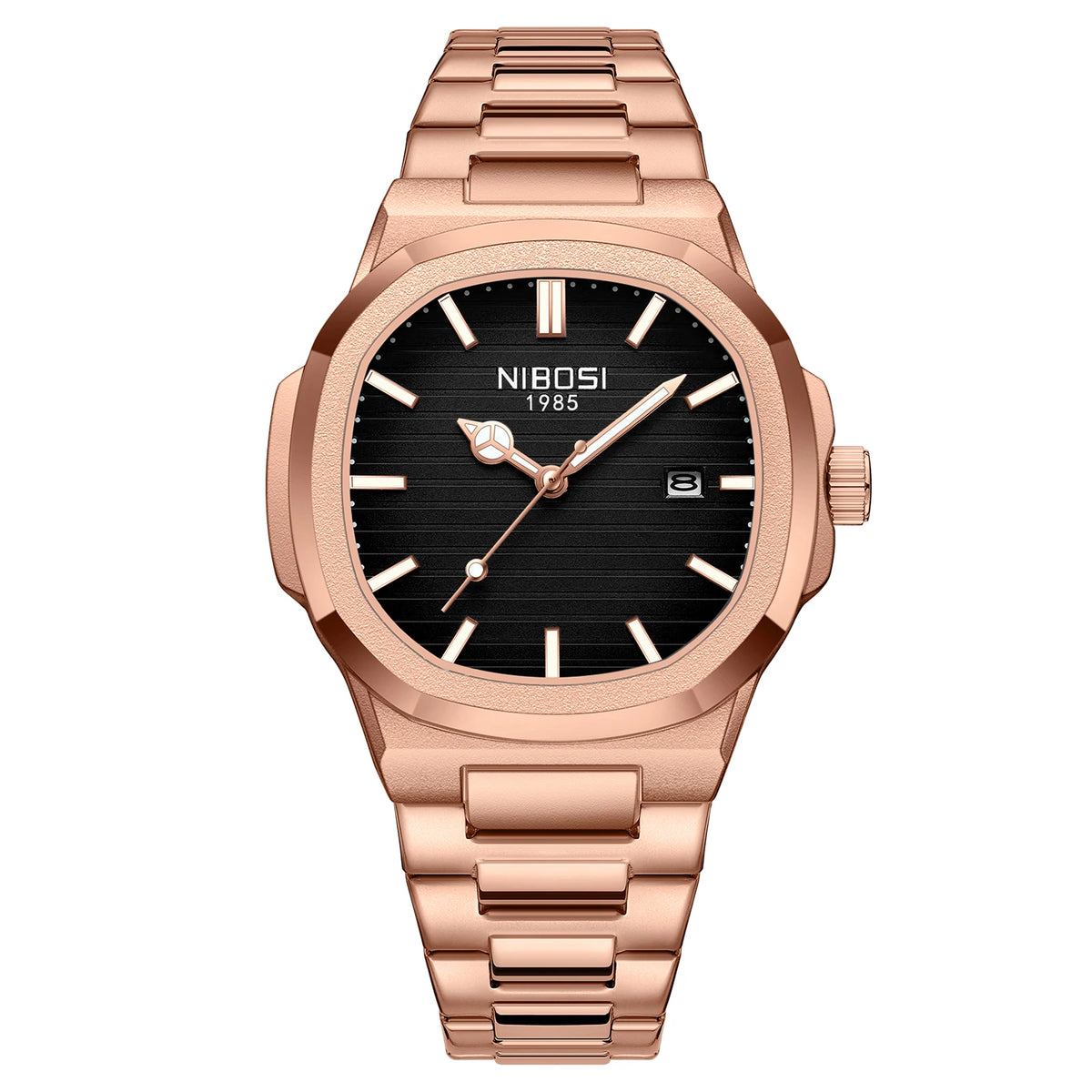 NIBOSI Men's Stainless Steel Analog Quartz Military Watch