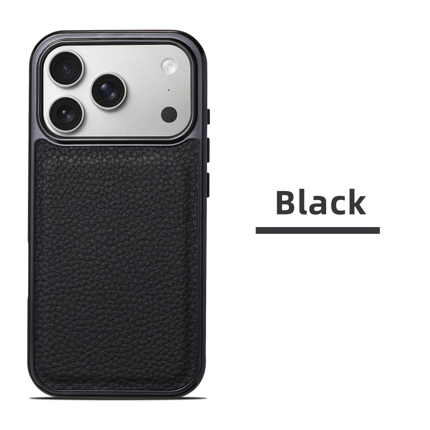 Electroplated Lychee Grain Phone Case